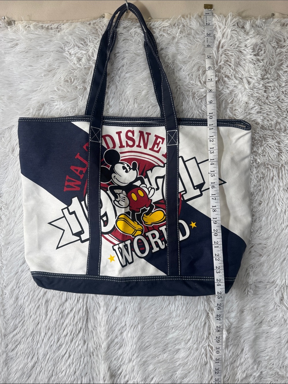 Walt Disney World 1971 Vintage Style Collectible Canvas Tote Bag Official